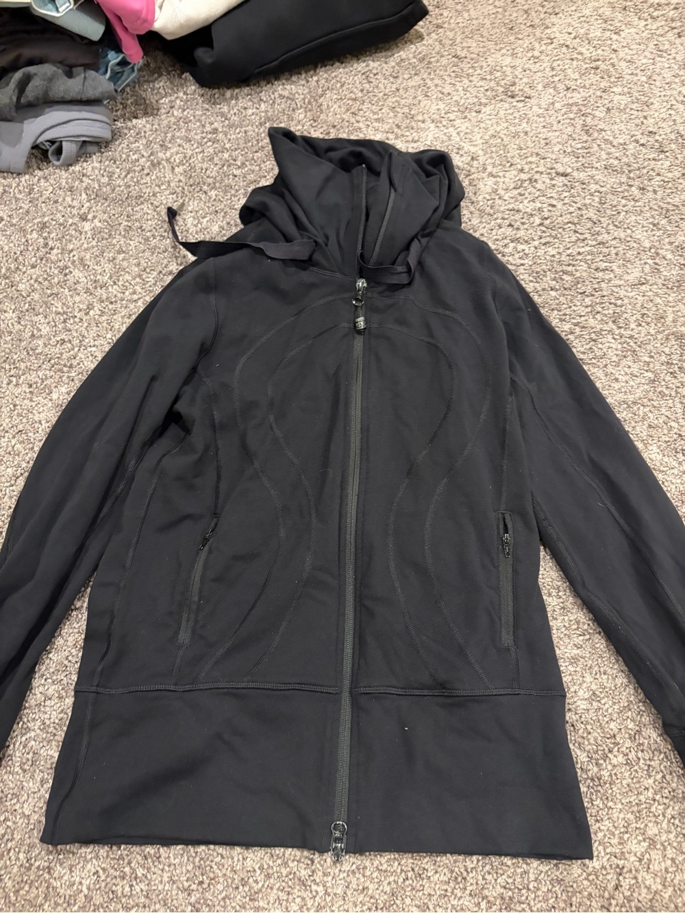 lululemon athletica Black Hooded Zip-Up Utility Jacket